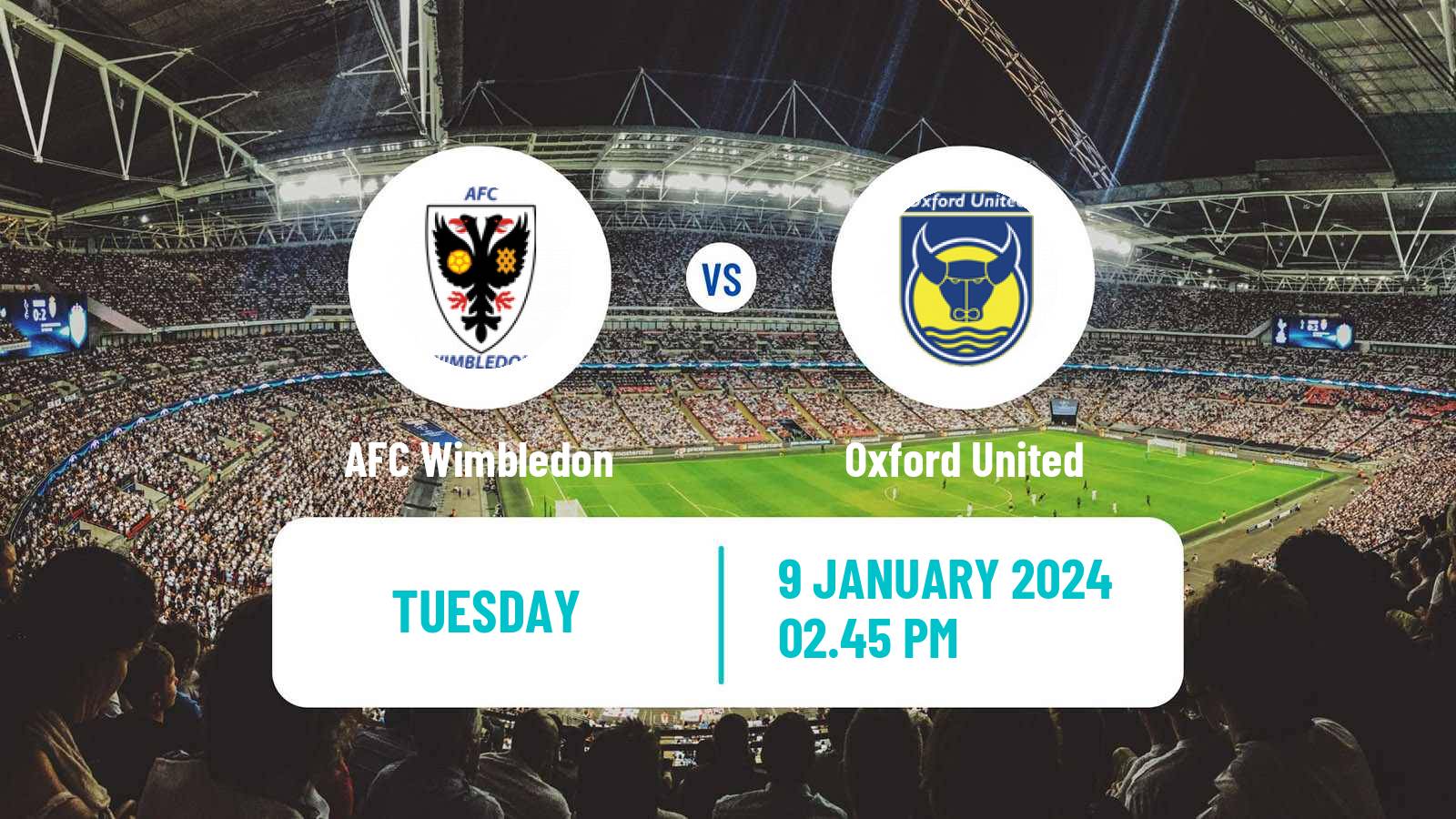 Soccer English EFL Trophy AFC Wimbledon - Oxford United