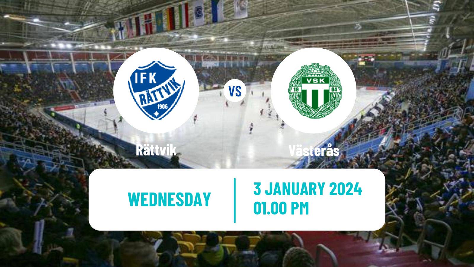 Bandy Swedish Elitserien Bandy Rättvik - Västerås