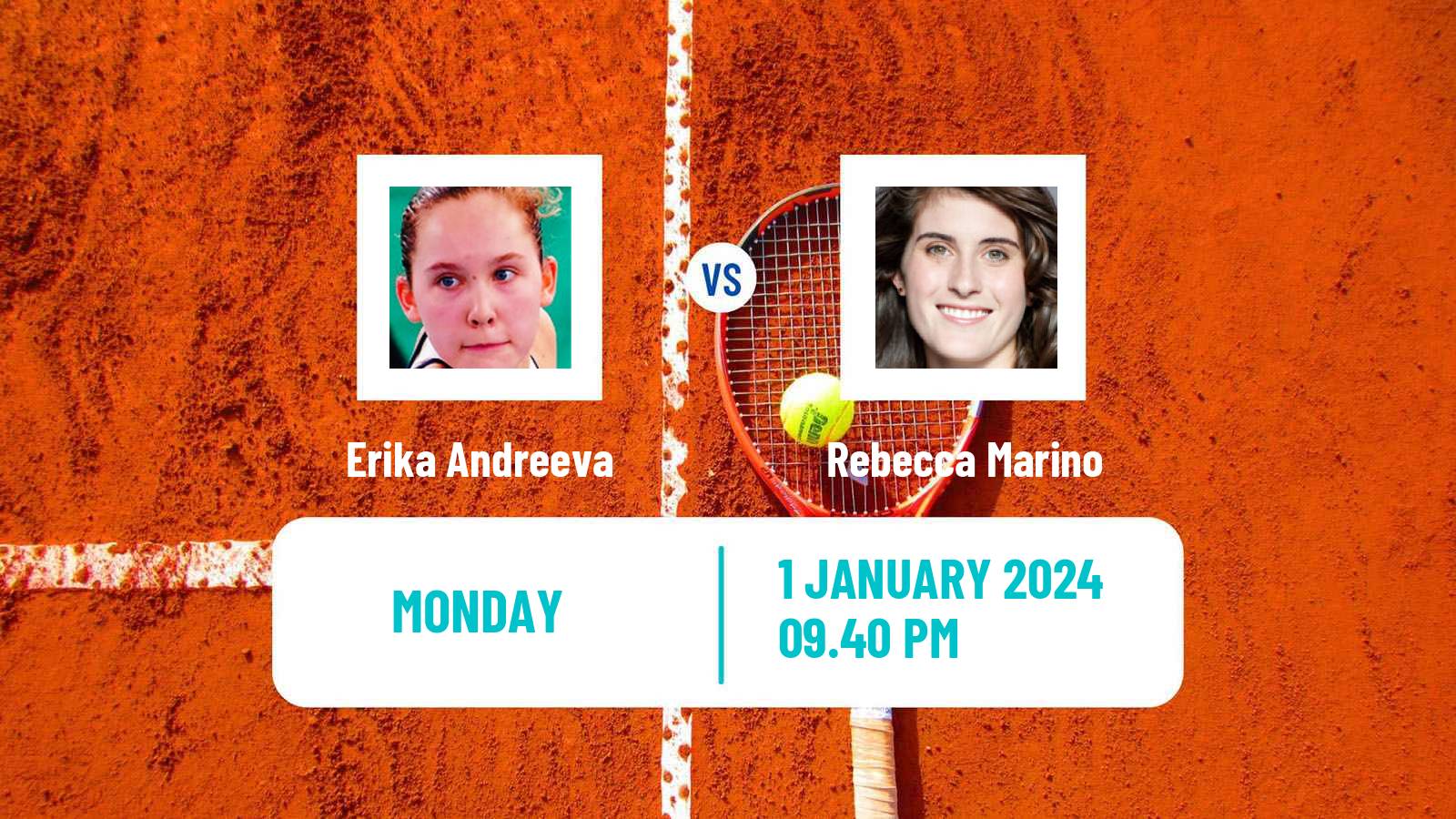 Tennis Canberra Challenger Women Erika Andreeva - Rebecca Marino