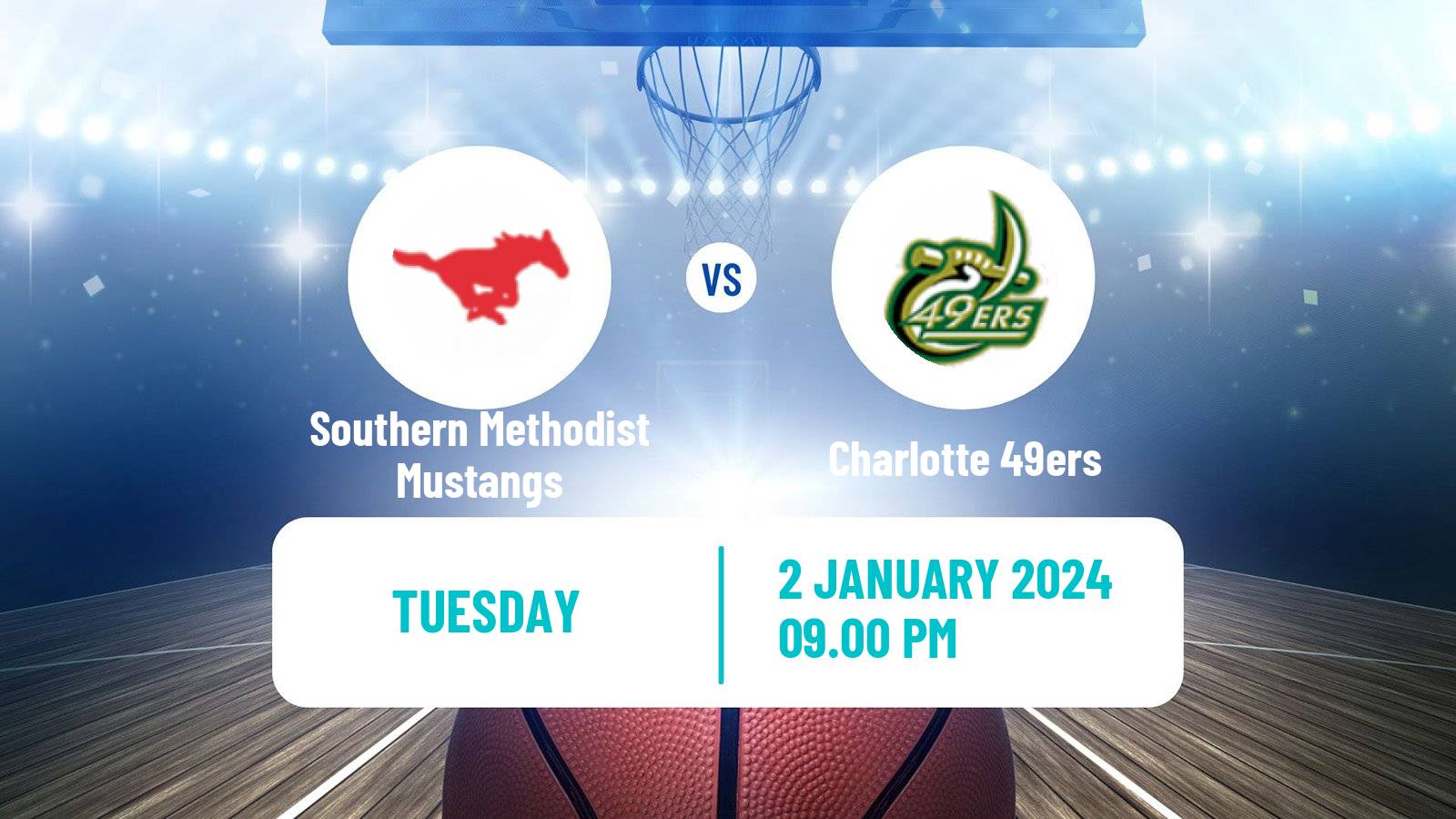 Basketball NCAA College Basketball Southern Methodist Mustangs - Charlotte 49ers