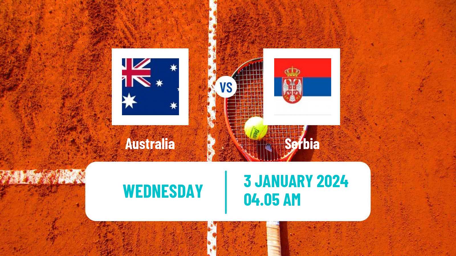 Tennis United Cup Teams Mix Tennis Australia - Serbia