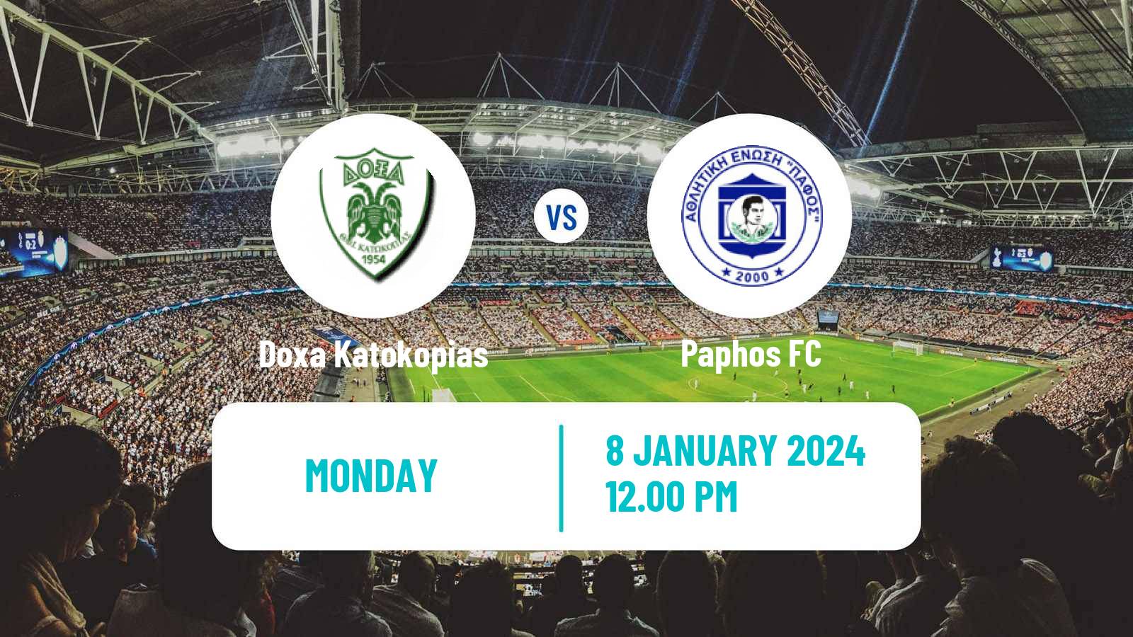 Soccer Cypriot First Division Doxa Katokopias - Paphos