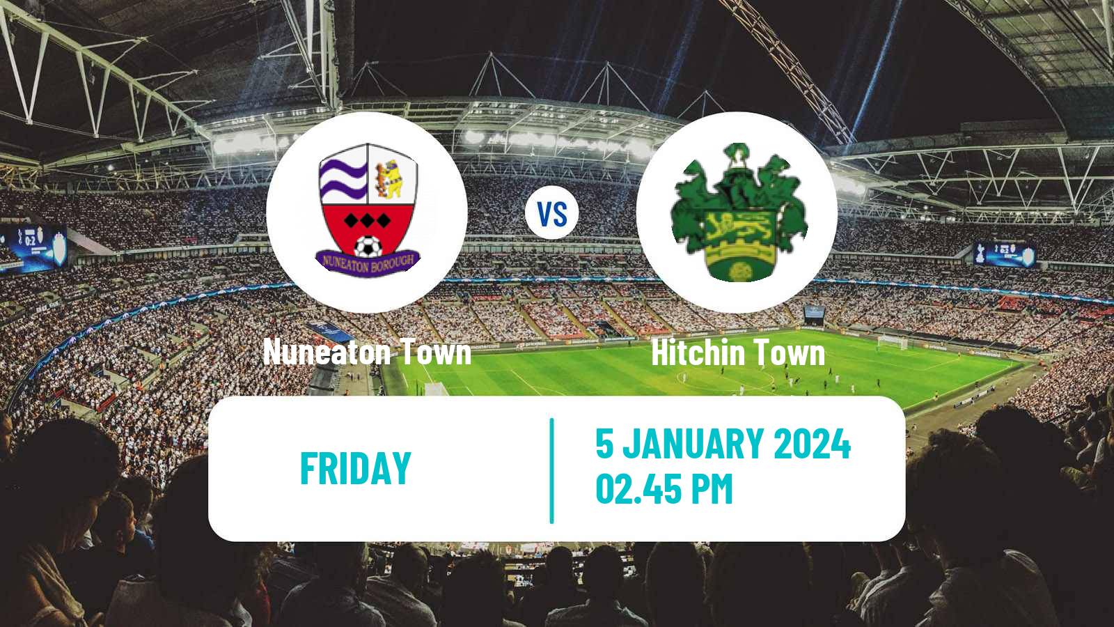 Soccer English Southern League Central Division Nuneaton Town - Hitchin Town