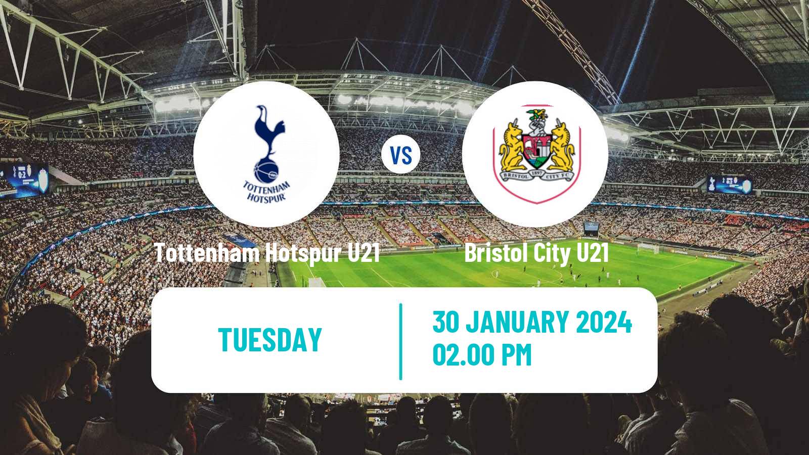 Soccer English Premier League Cup Tottenham Hotspur U21 - Bristol City U21