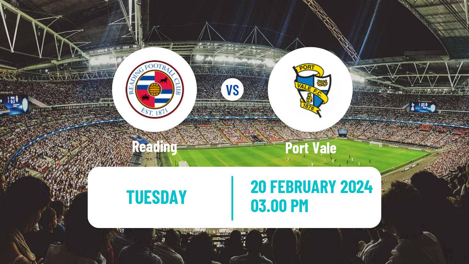 Soccer English League One Reading - Port Vale