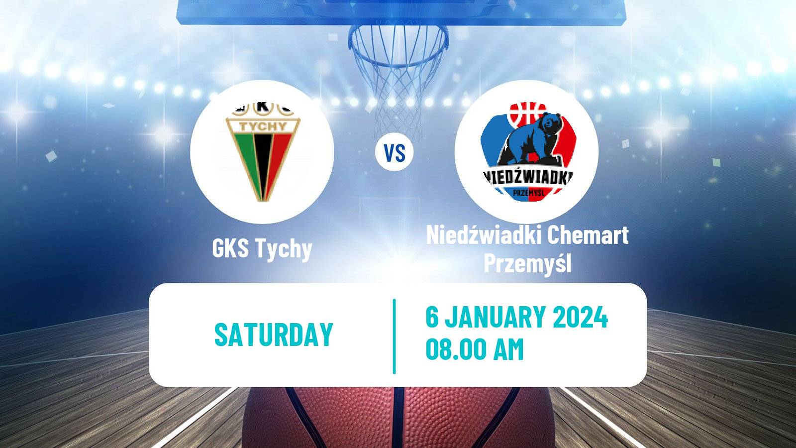 Basketball Polish 1 Liga Basketball GKS Tychy - Niedźwiadki Chemart Przemyśl