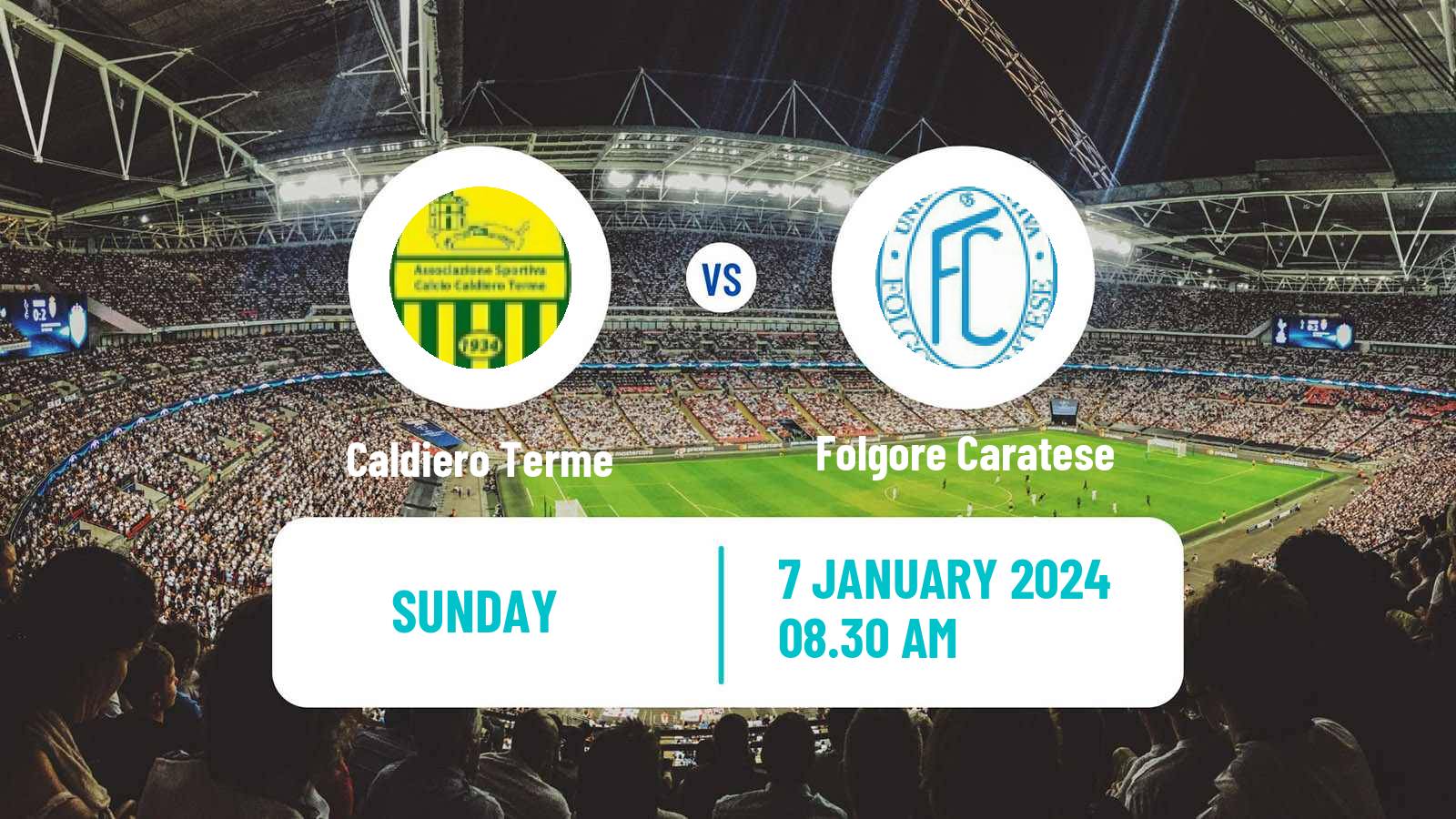 Soccer Italian Serie D - Group B Caldiero Terme - Folgore Caratese