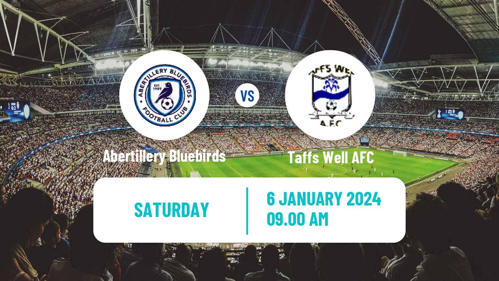 Soccer Welsh Cymru South Abertillery Bluebirds - Taffs Well AFC