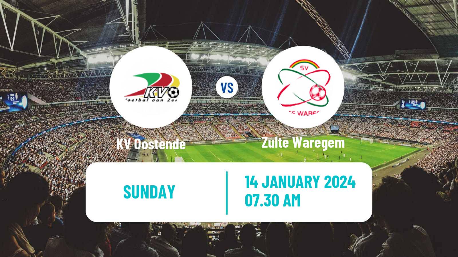 Soccer Belgian Сhallenger Pro League Oostende - Zulte Waregem