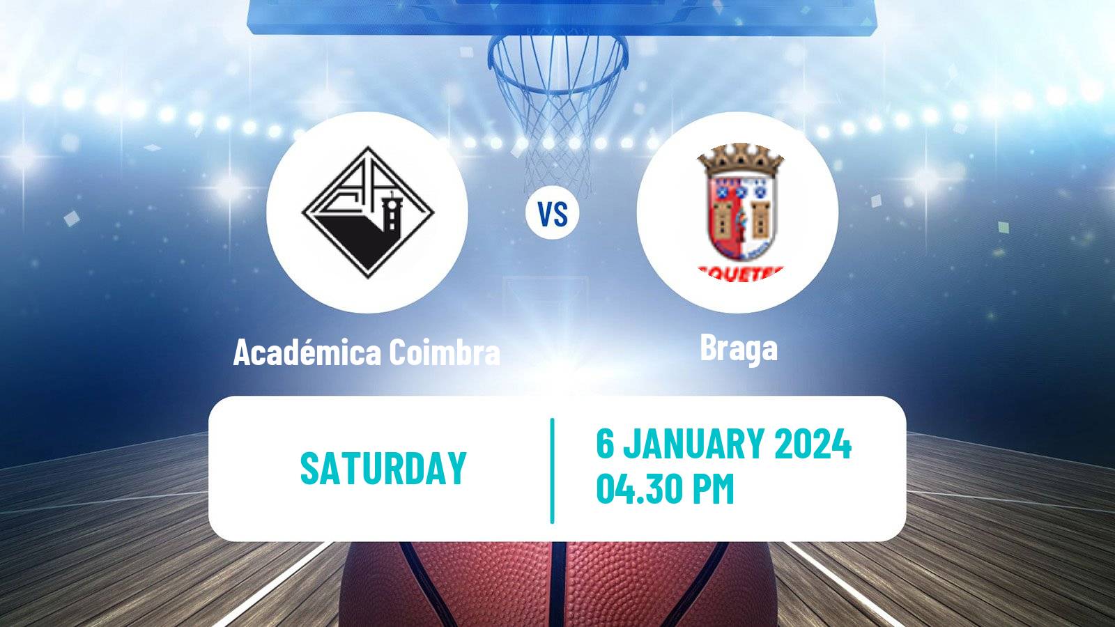 Basketball Portuguese Proliga Basketball Académica Coimbra - Braga