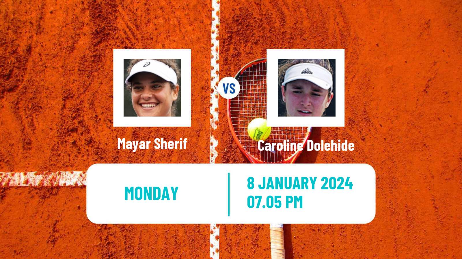 Tennis WTA Hobart Mayar Sherif - Caroline Dolehide
