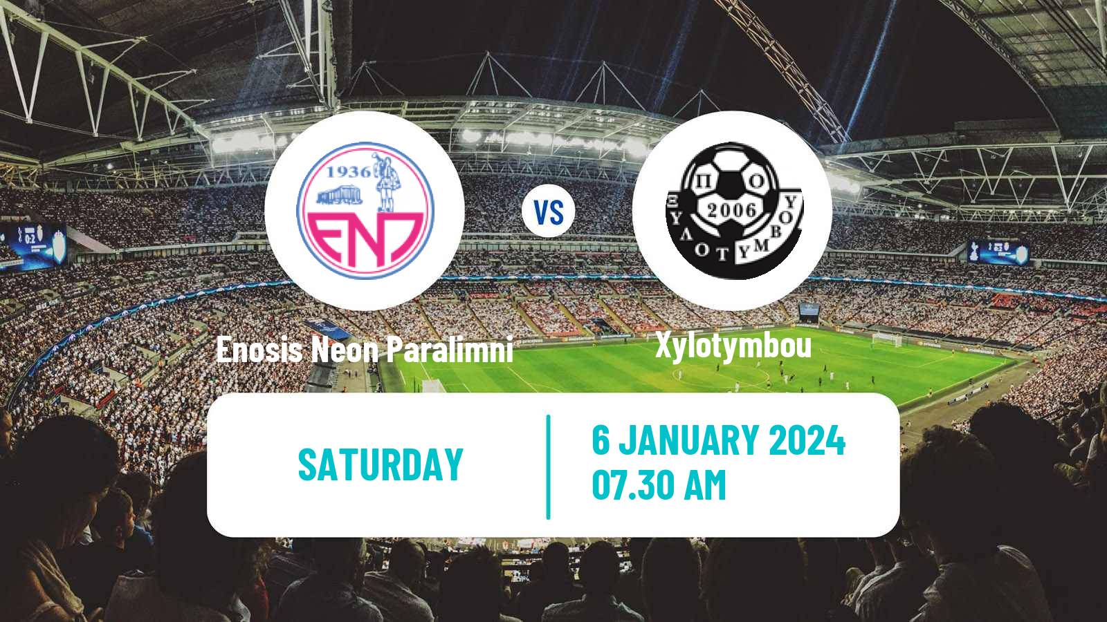 Soccer Cypriot Division 2 Enosis Neon Paralimni - Xylotymbou