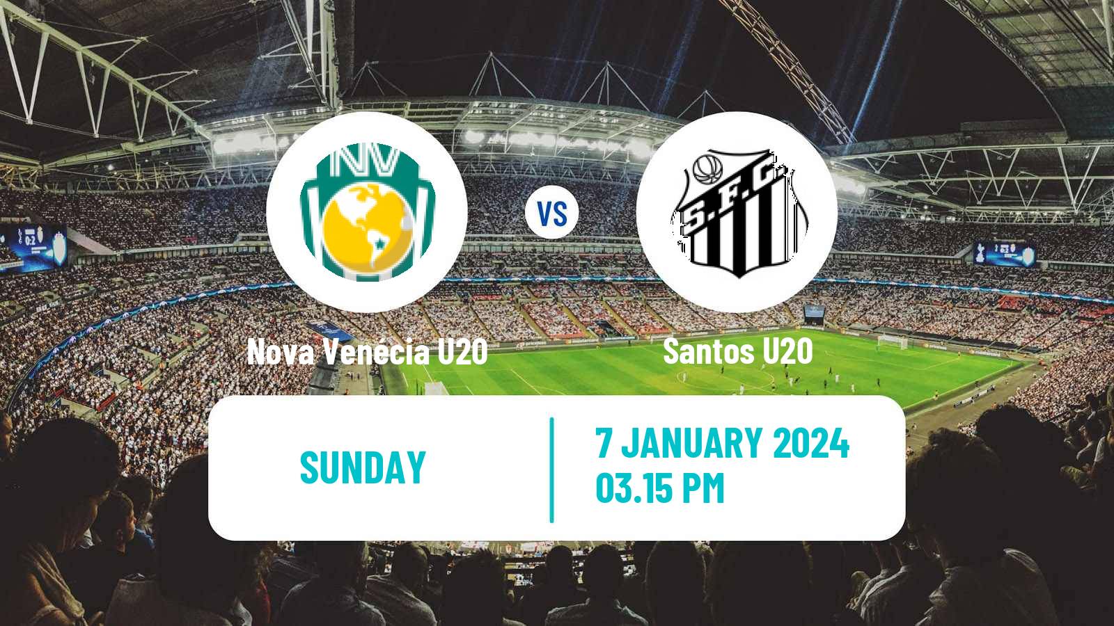 Football Brazilian Copa Sao Paulo de juniores Nova Venécia U20 - Santos U20
