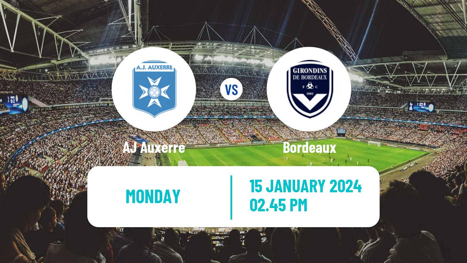 Soccer French Ligue 2 Auxerre - Bordeaux