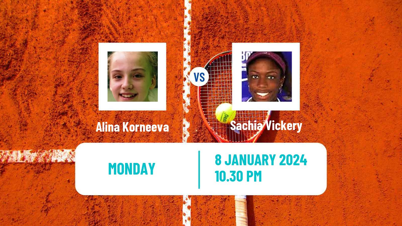 Tennis WTA Australian Open Alina Korneeva - Sachia Vickery