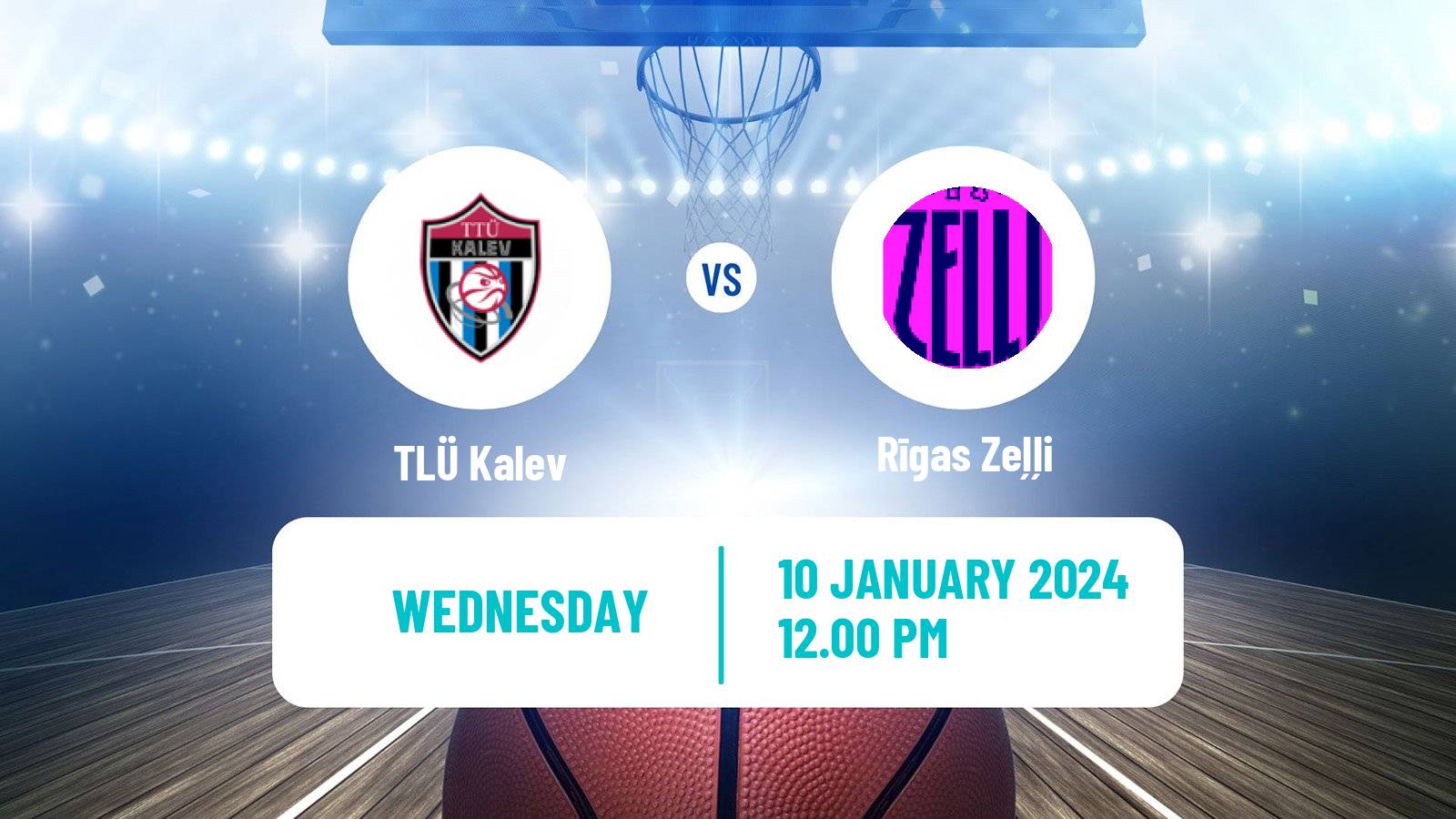 Basketball Estonian–Latvian Basketball League TLÜ Kalev - Rīgas Zeļļi