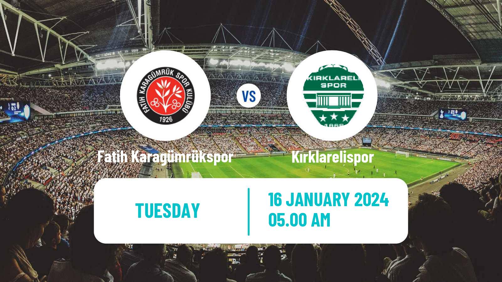Soccer Turkish Cup Fatih Karagümrükspor - Kırklarelispor