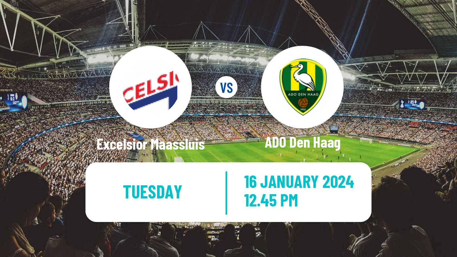 Soccer Dutch KNVB Beker Excelsior Maassluis - ADO Den Haag