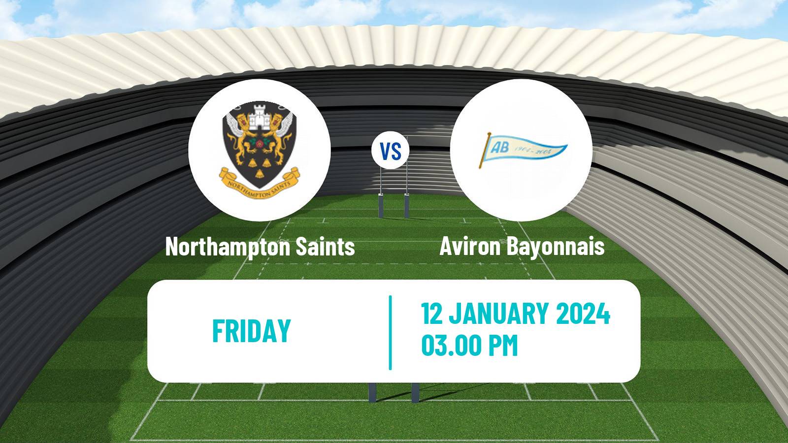 Rugby union European Rugby Champions Cup Northampton Saints - Aviron Bayonnais