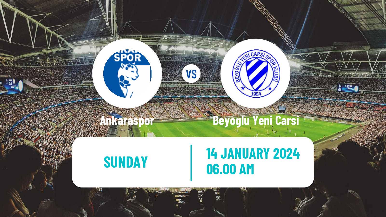 Soccer Turkish Second League White Group Ankaraspor - Beyoglu Yeni Carsi