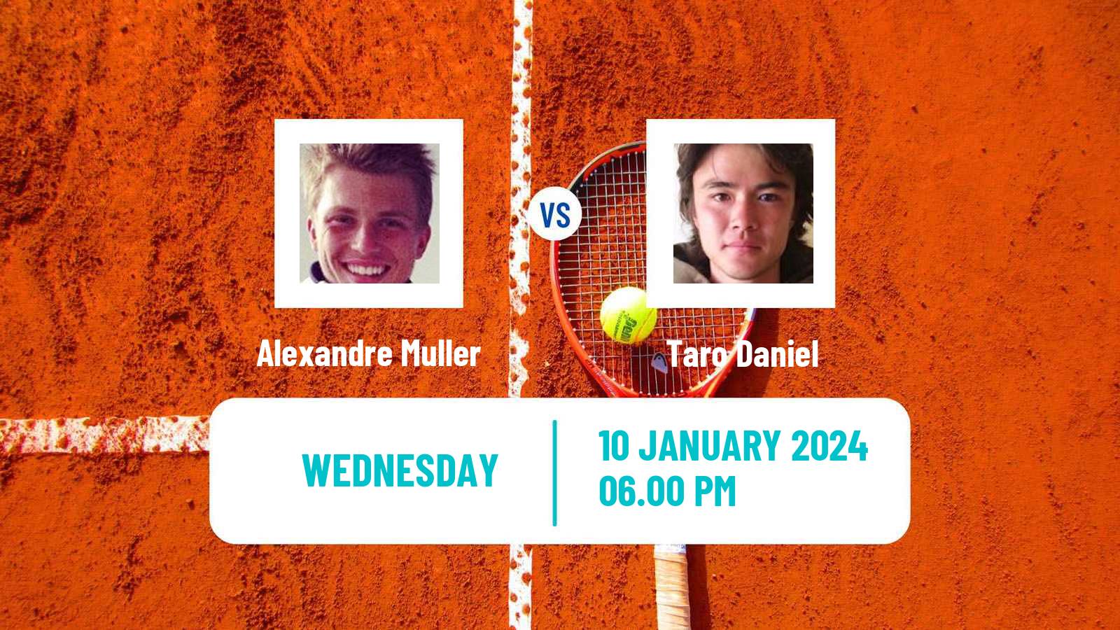 Tennis ATP Auckland Alexandre Muller - Taro Daniel