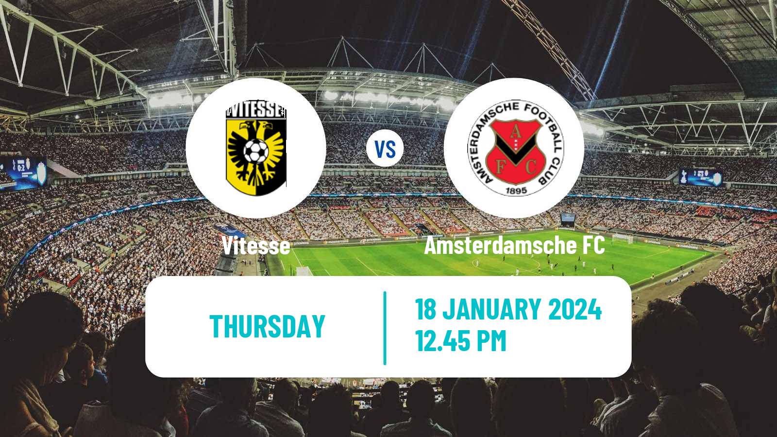 Soccer Dutch KNVB Beker Vitesse - Amsterdamsche FC