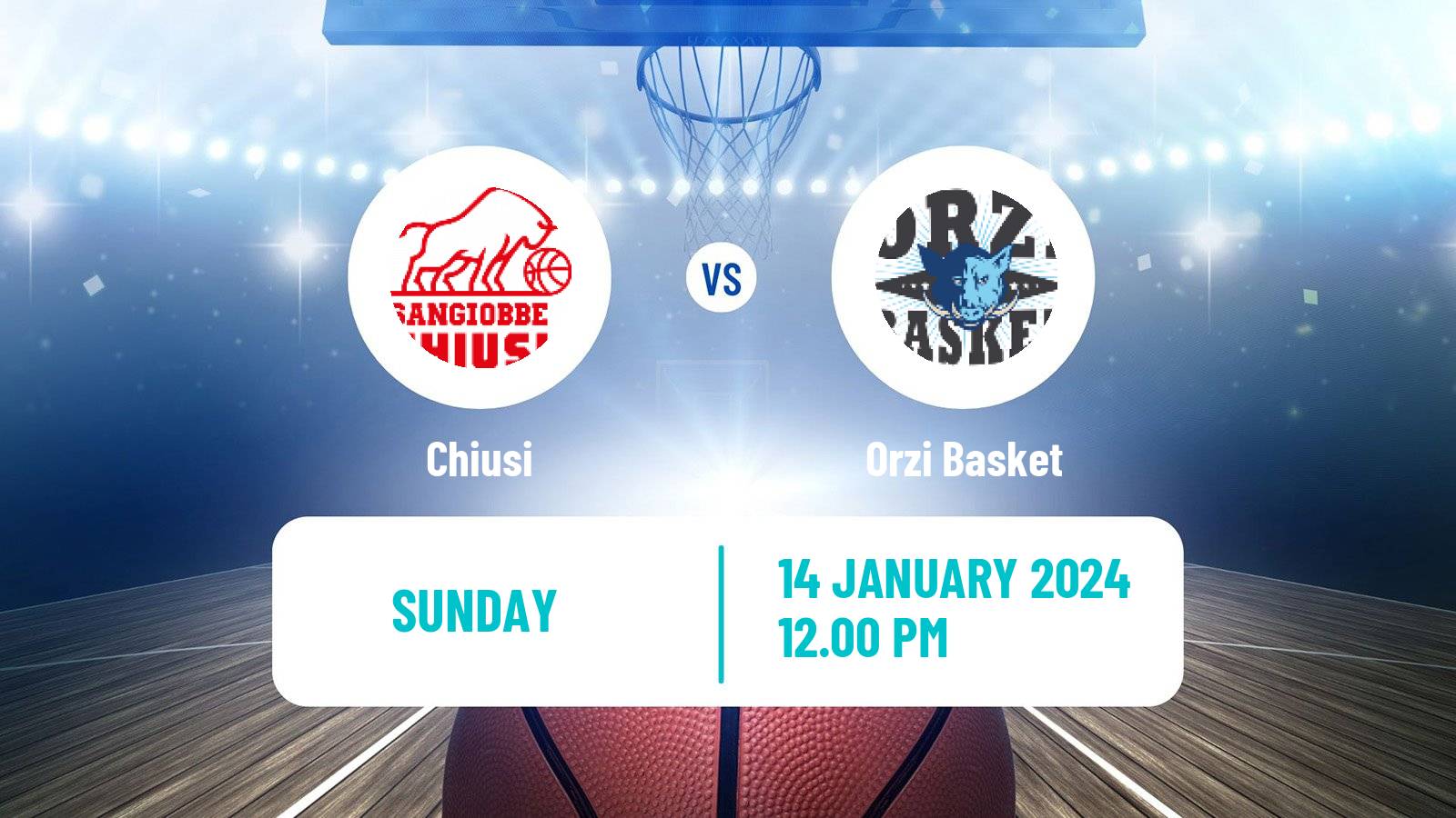 Basketball Italian Serie A2 Basketball Chiusi - Orzi Basket