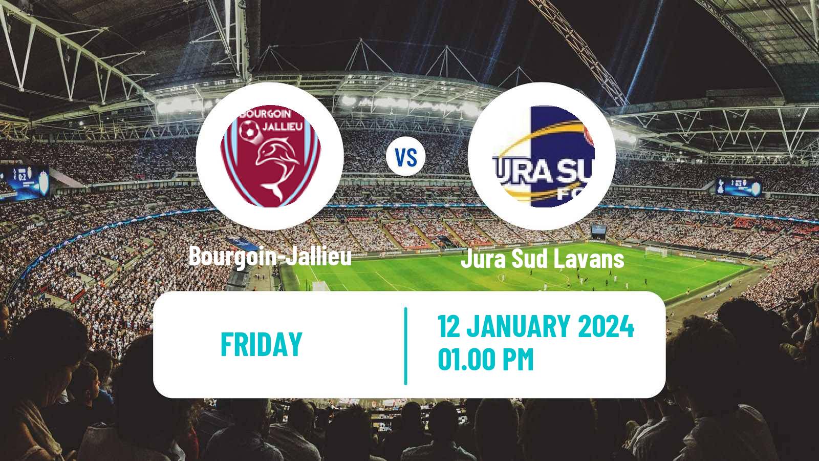 Soccer French National 2 - Group A Bourgoin-Jallieu - Jura Sud Lavans