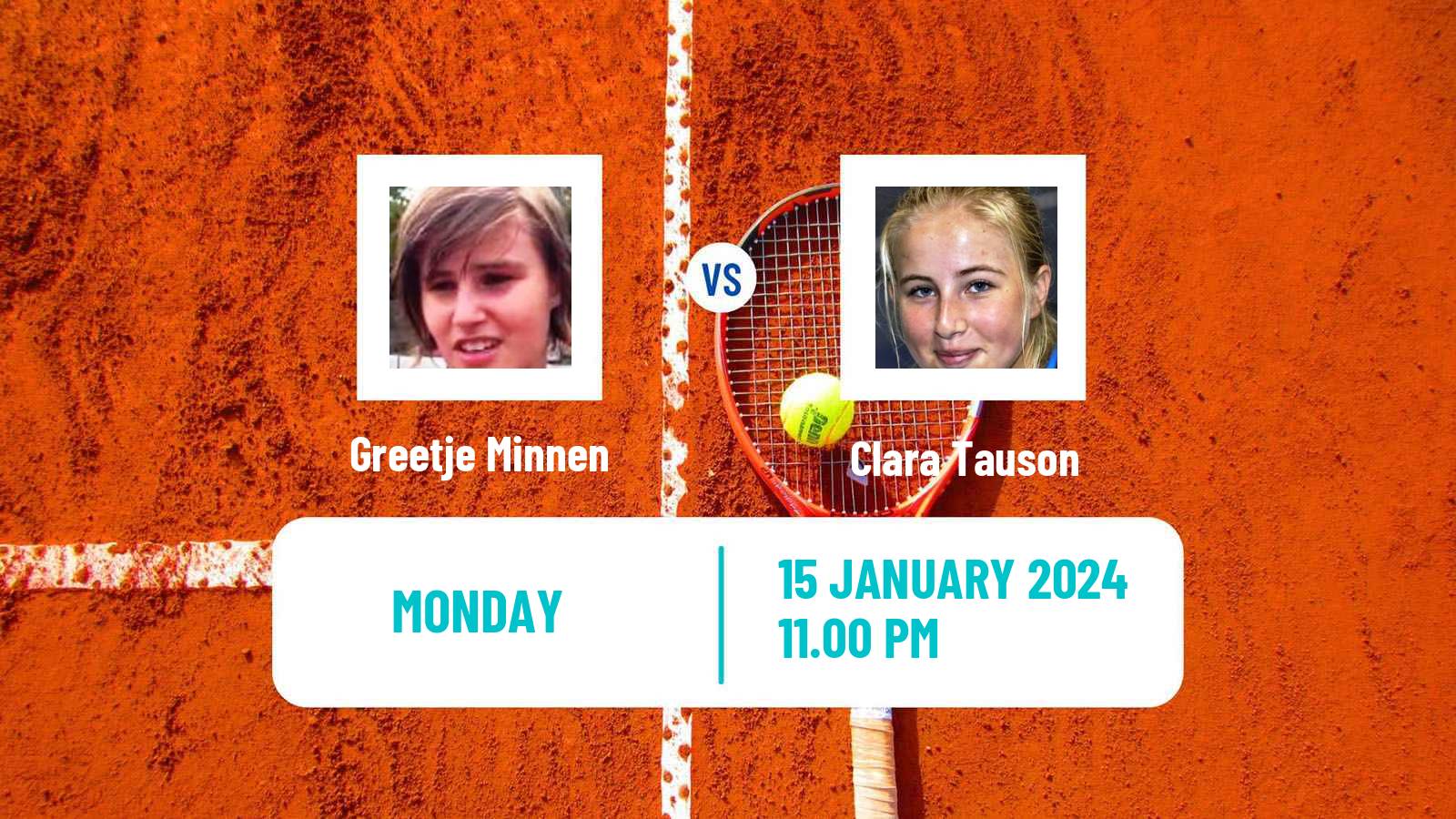 Tennis WTA Australian Open Greetje Minnen - Clara Tauson