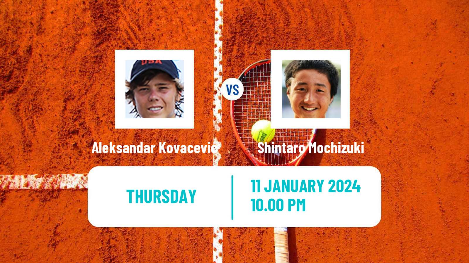 Tennis ATP Australian Open Aleksandar Kovacevic - Shintaro Mochizuki