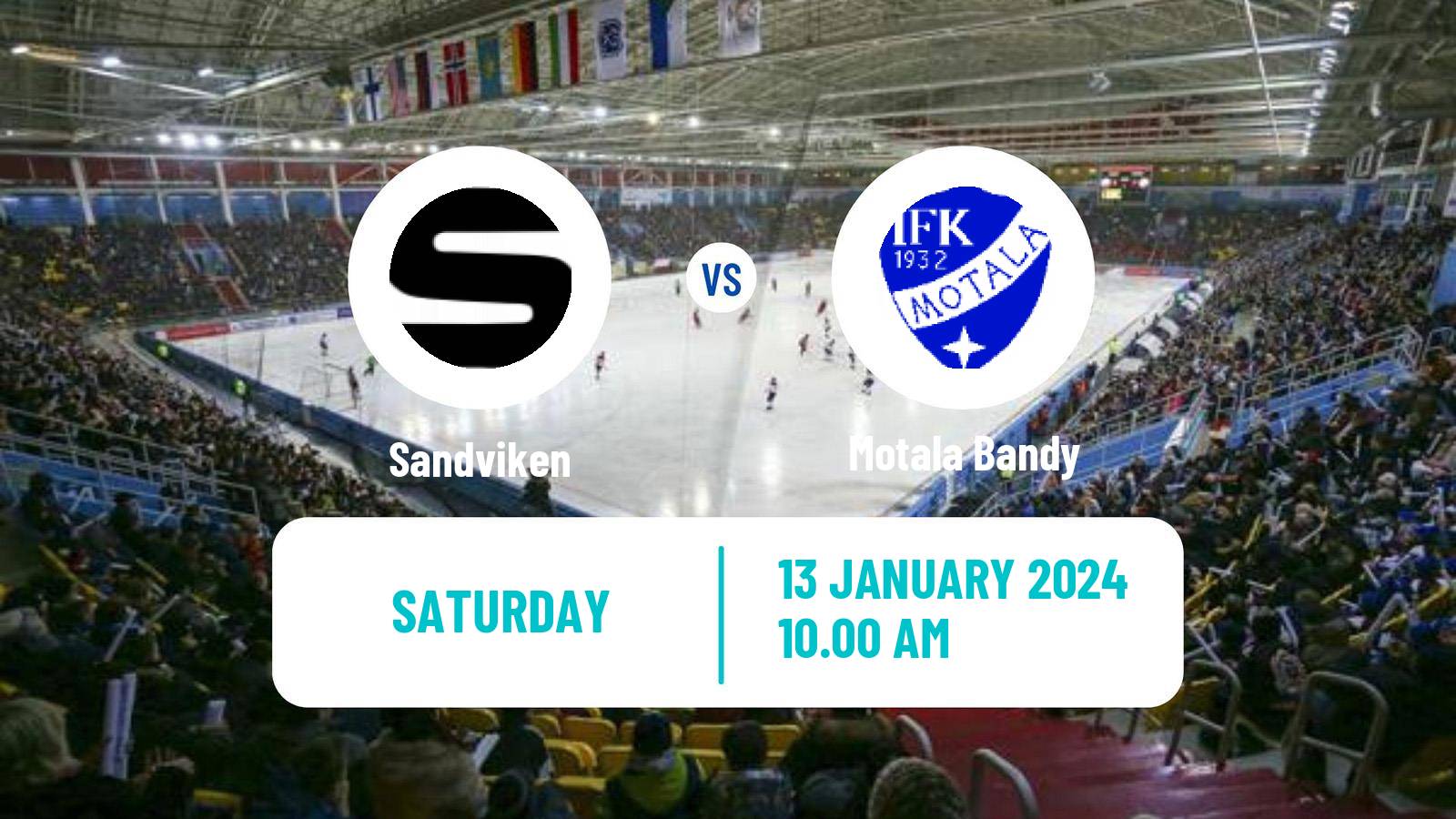 Bandy Swedish Elitserien Bandy Sandviken - Motala Bandy