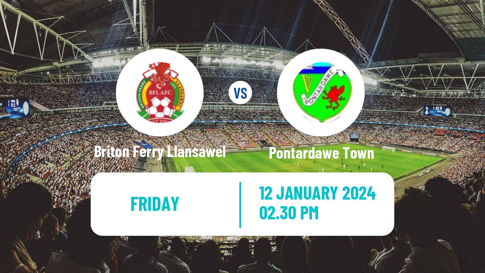 Soccer Welsh Cymru South Briton Ferry Llansawel - Pontardawe Town