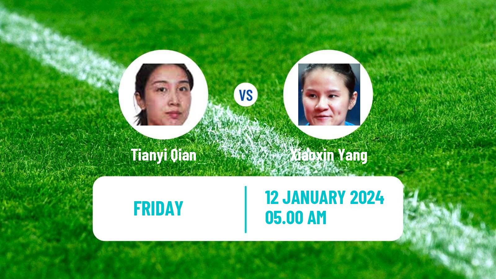 Table tennis Wtt Star Contender Doha Women Tianyi Qian - Xiaoxin Yang