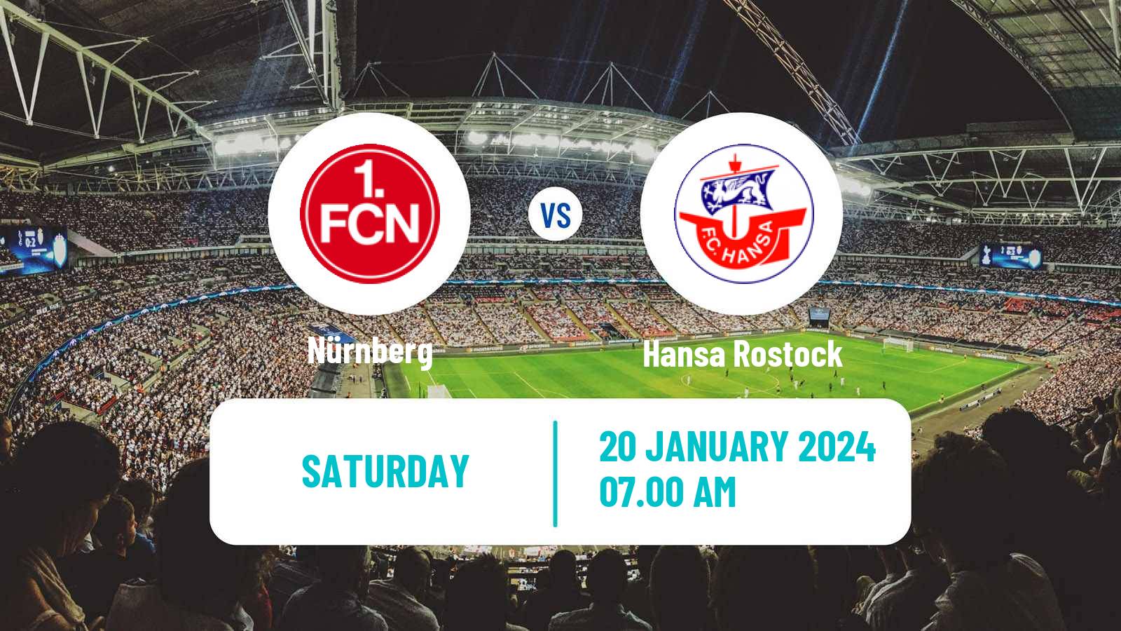 Soccer German 2 Bundesliga Nürnberg - Hansa Rostock