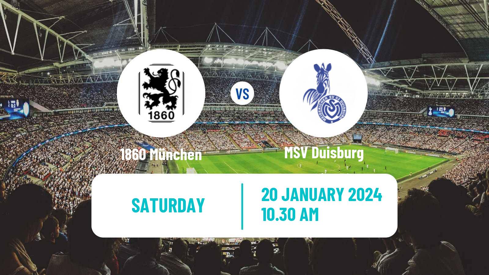 Soccer German 3 Bundesliga 1860 München - Duisburg
