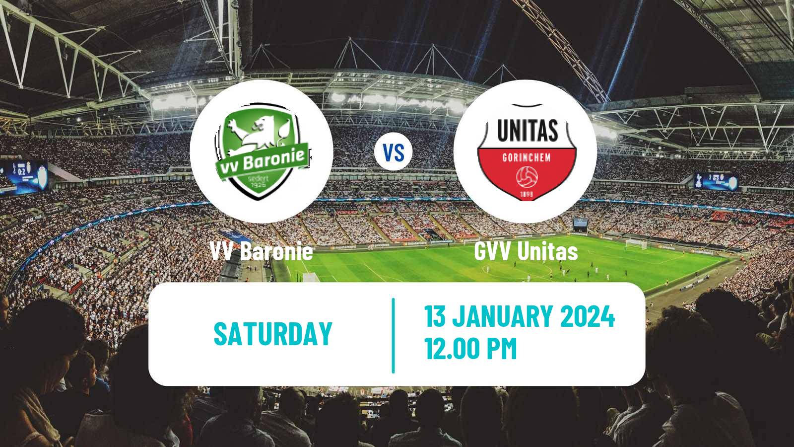 Soccer Dutch Derde Divisie Baronie - GVV Unitas