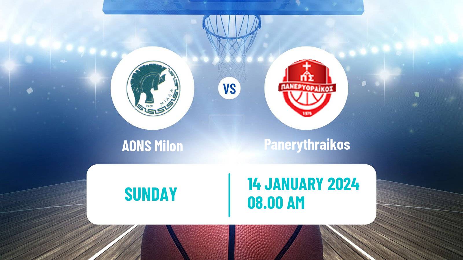 Basketball Greek Elite League Basketball AONS Milon - Panerythraikos