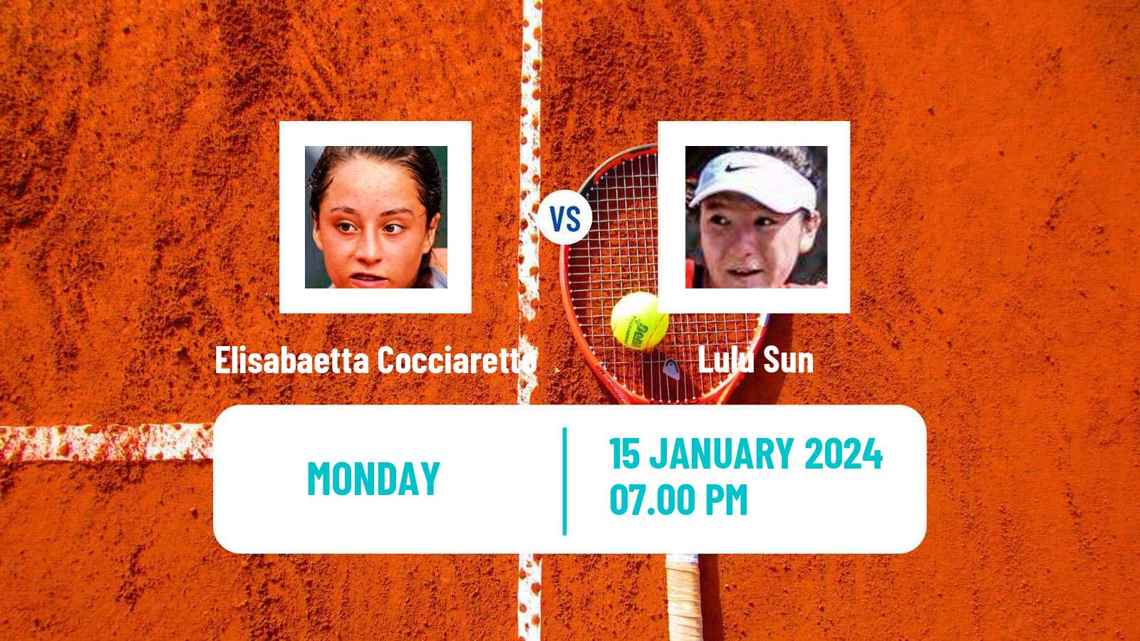 Tennis WTA Australian Open Elisabaetta Cocciaretto - Lulu Sun