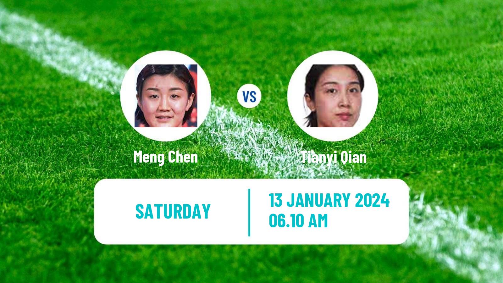 Table tennis Wtt Star Contender Doha Women Meng Chen - Tianyi Qian