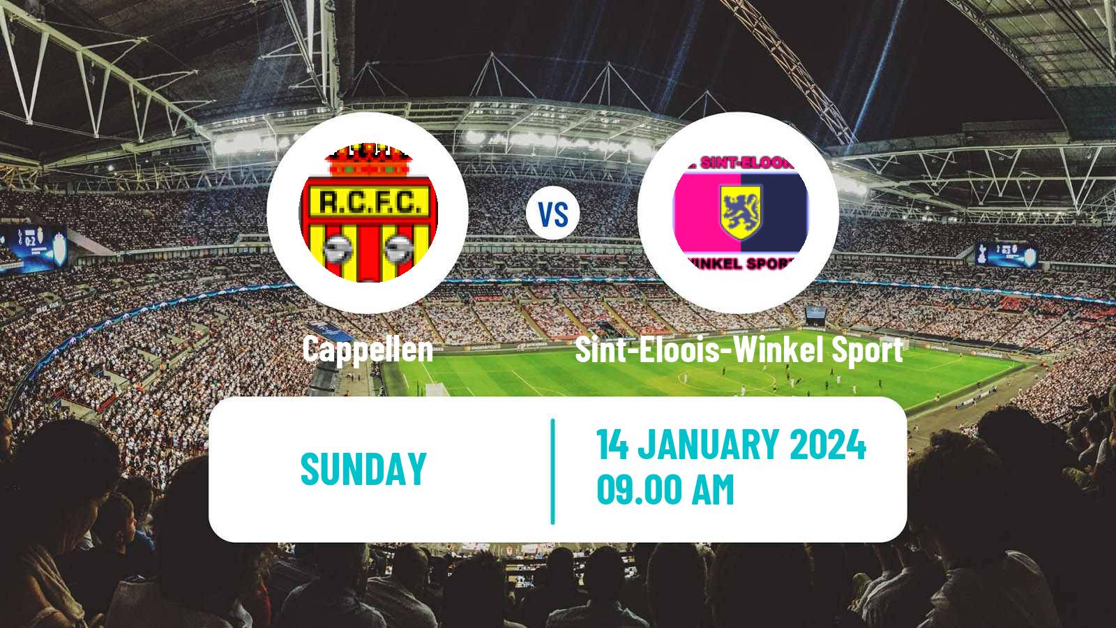 Soccer Belgian National Division 1 Cappellen - Sint-Eloois-Winkel Sport