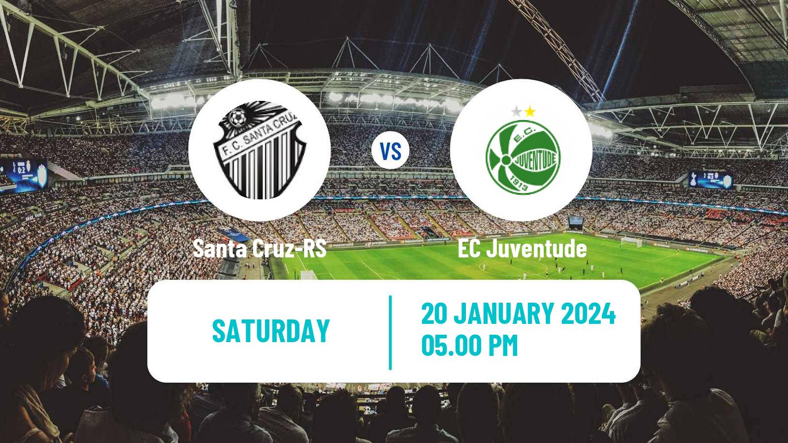 Soccer Brazilian Campeonato Gaucho Santa Cruz-RS - Juventude