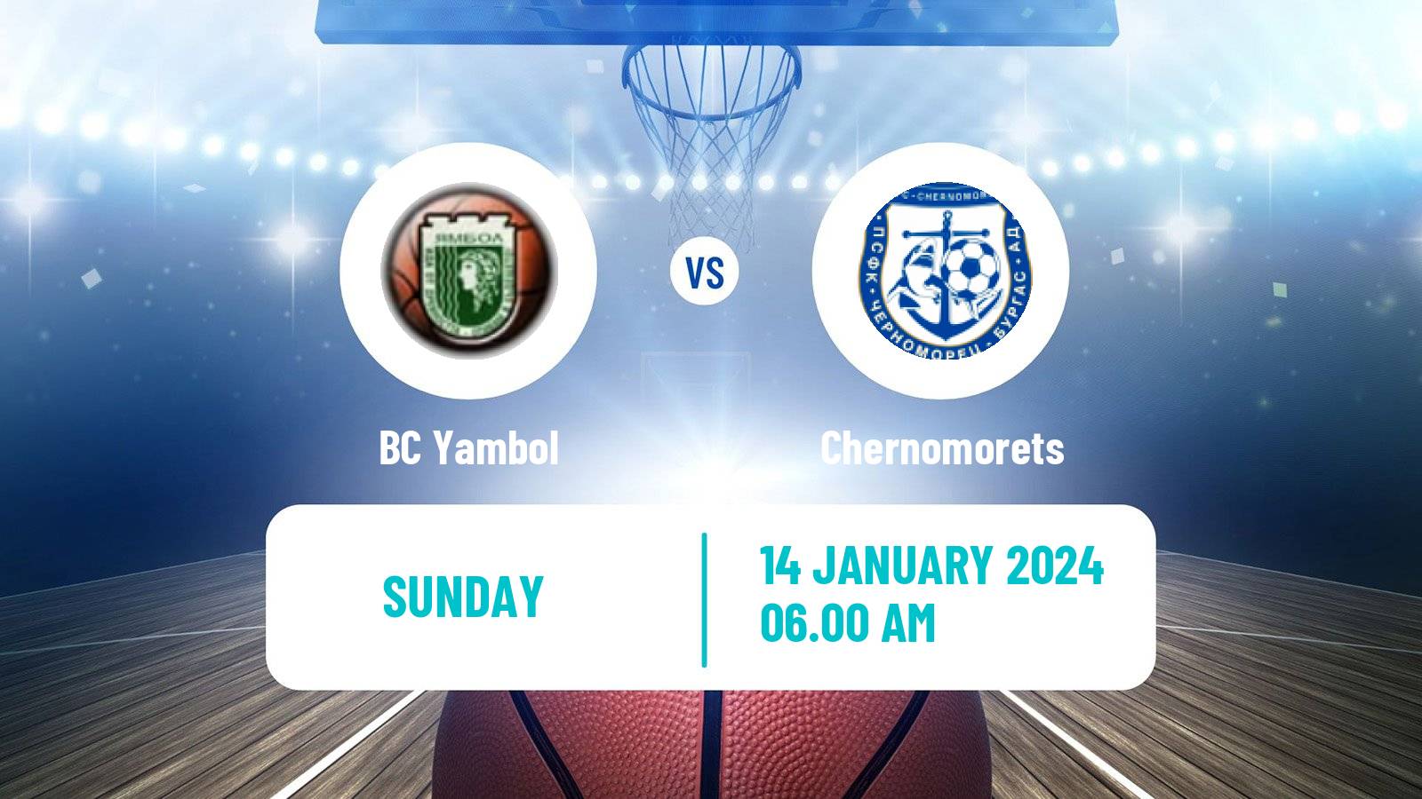 Basketball Bulgarian NBL Yambol - Chernomorets