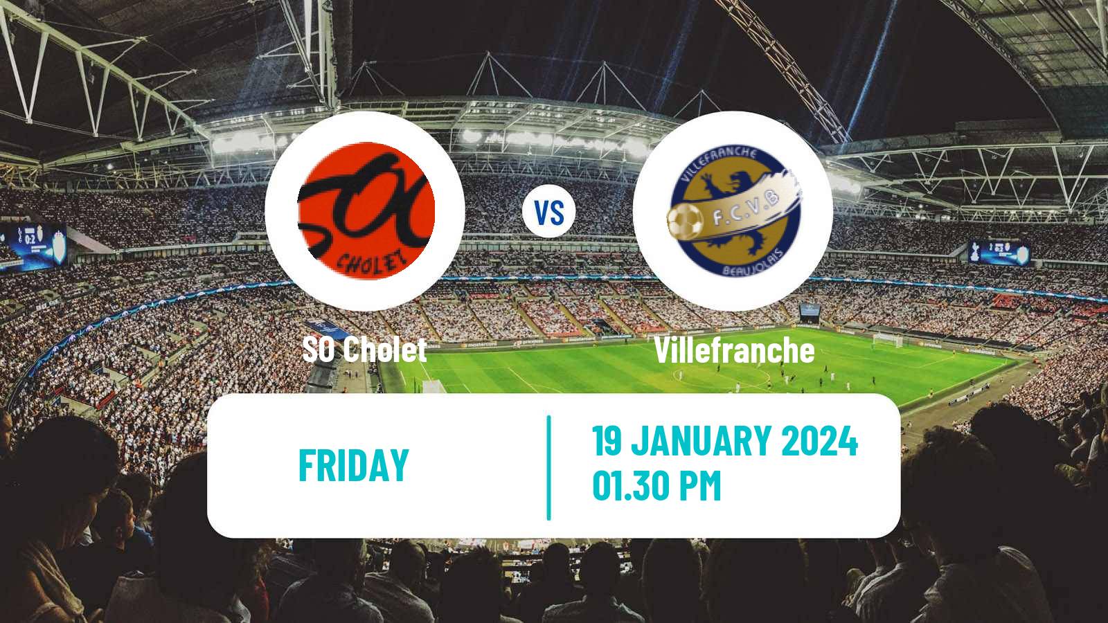 Soccer French National League Cholet - Villefranche