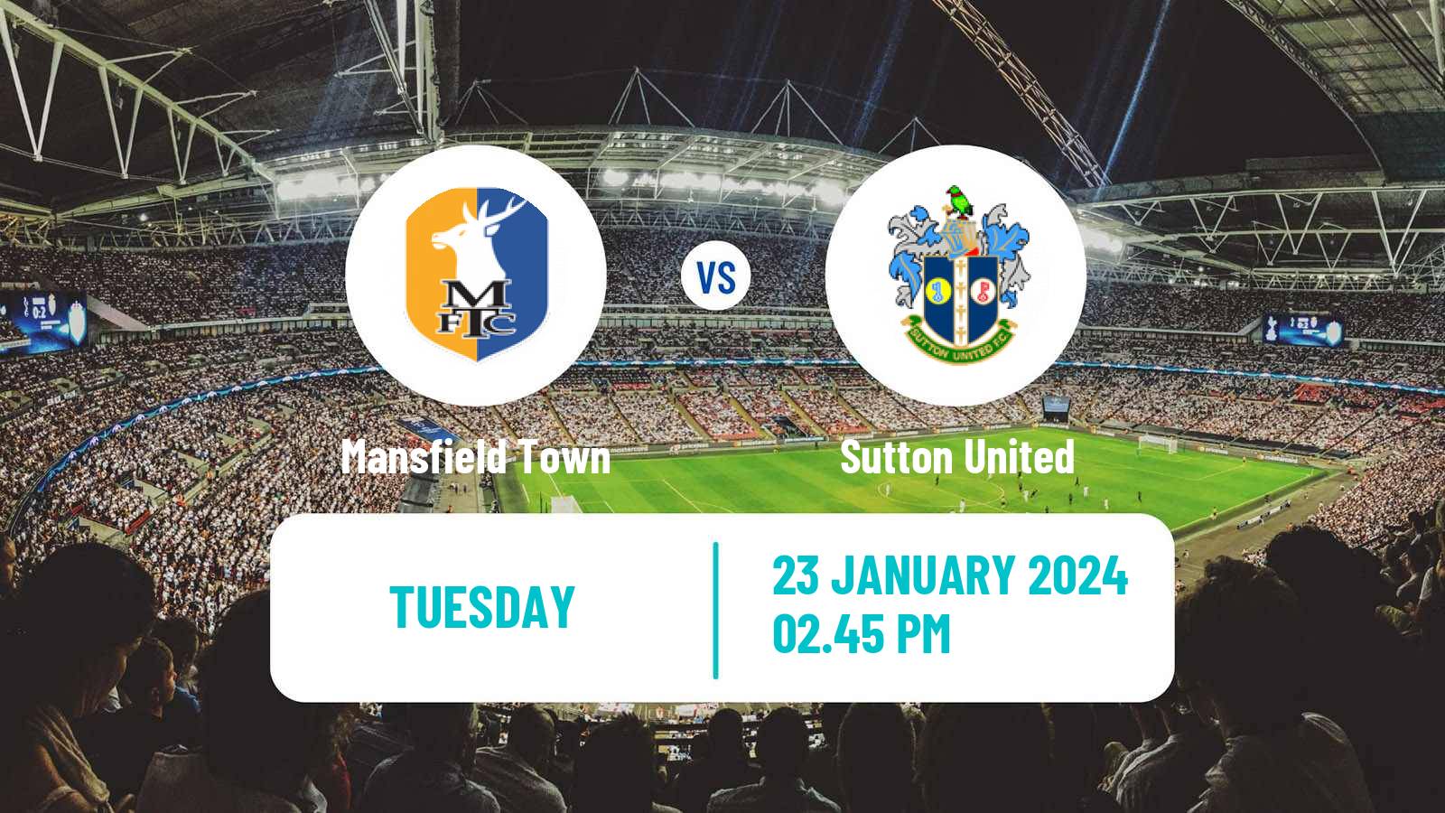 Soccer English League Two Mansfield Town - Sutton United