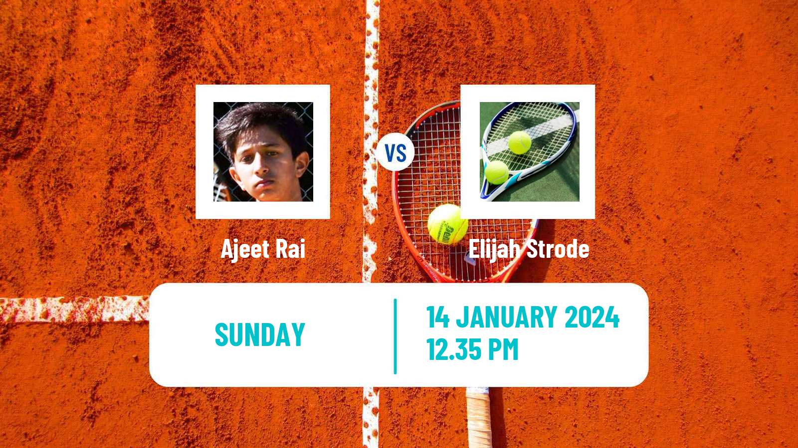 Tennis Indian Wells Challenger Men Ajeet Rai - Elijah Strode
