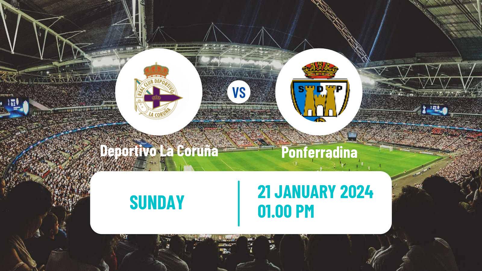 Soccer Spanish Primera RFEF Group 1 Deportivo La Coruña - Ponferradina