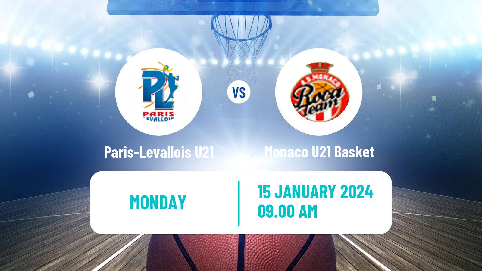 Basketball French Espoirs U21 Basketball Paris Basketball U21 - Monaco U21 Basket