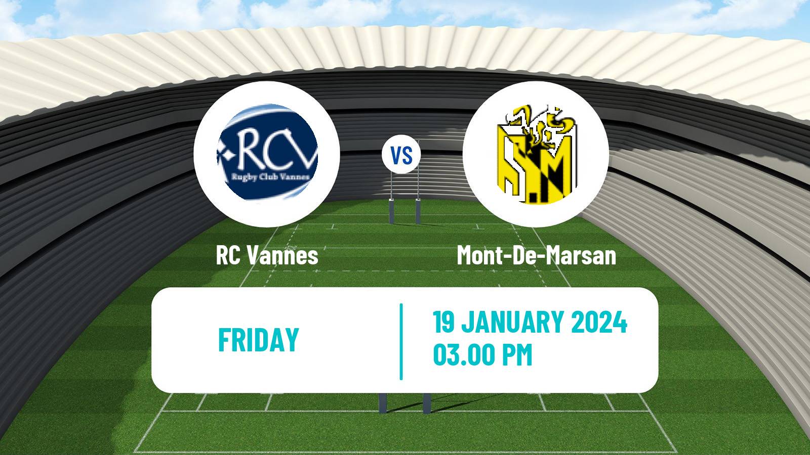 Rugby union French Pro D2 Vannes - Mont-De-Marsan