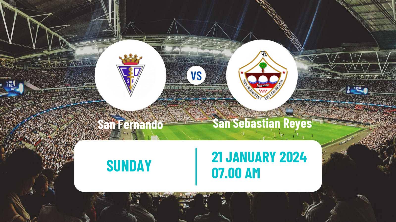 Soccer Spanish Segunda RFEF - Group 5 San Fernando - San Sebastian Reyes