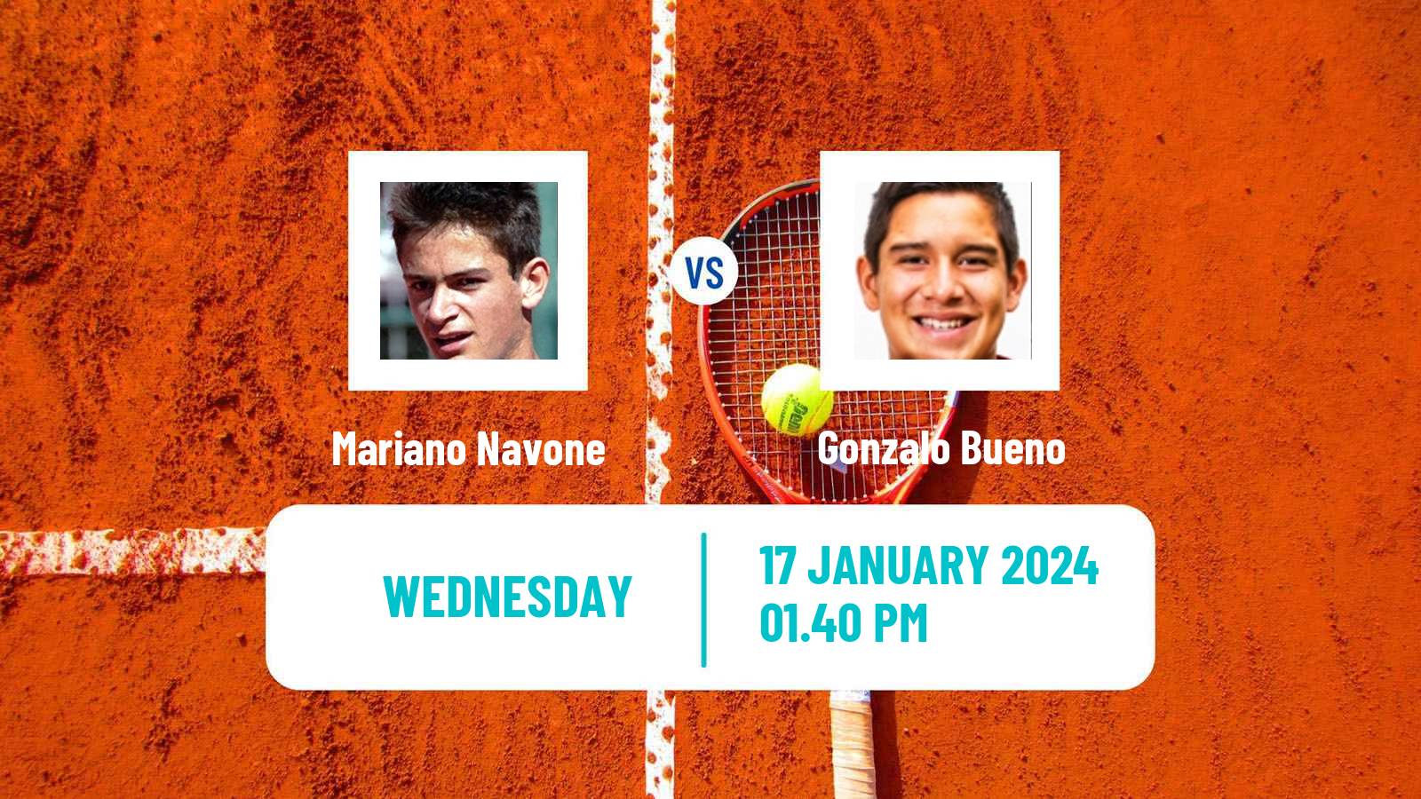 Tennis Buenos Aires 2 Challenger Men Mariano Navone - Gonzalo Bueno